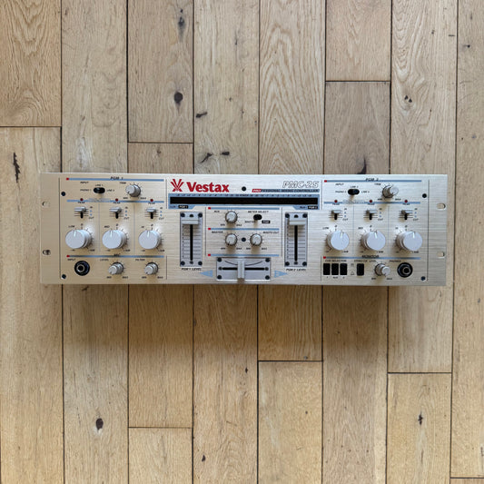 Vestax PMC-25 Serviced & Upgraded Rotary Rack Capable Mixer inc AC-12 PSU
