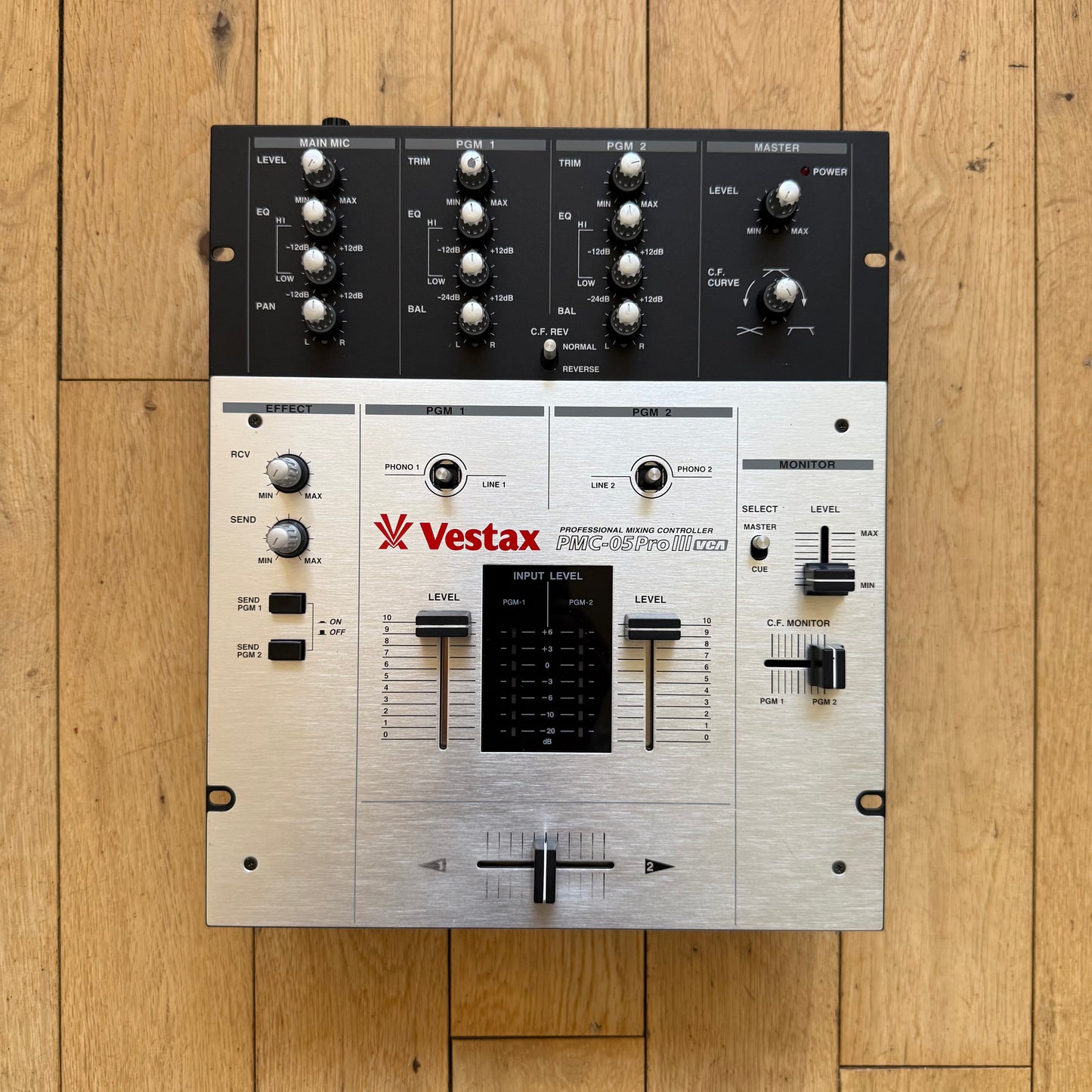 Vestax PMC-05 Pro III 3 VCA Clean Serviced Scratch DJ Mixer Inc AC-14 PSU