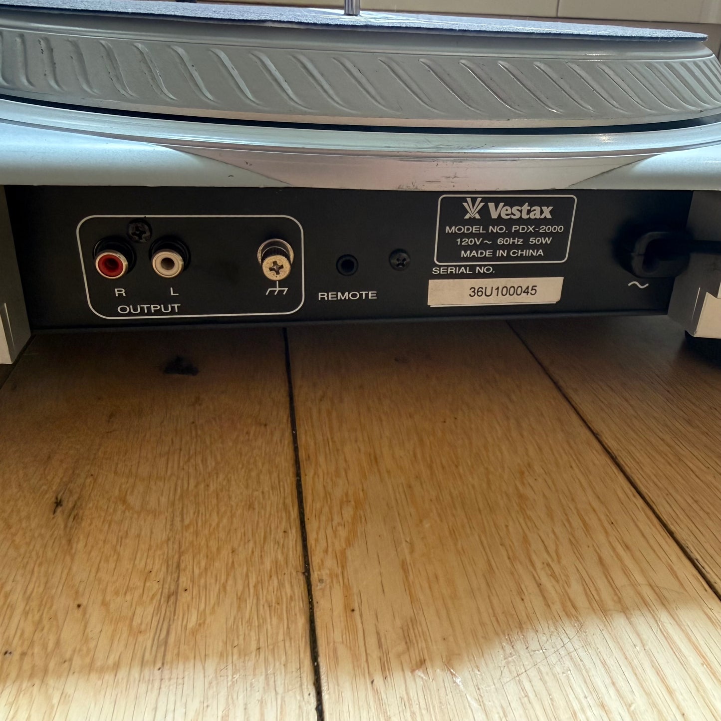 Vestax PDX-2000 Fully Serviced DJ Turntable Deck S/N 36U100045