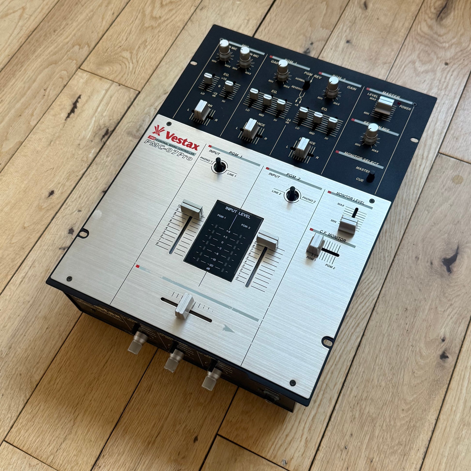 Isometric view of a serviced Vestax PMC-07 Pro.