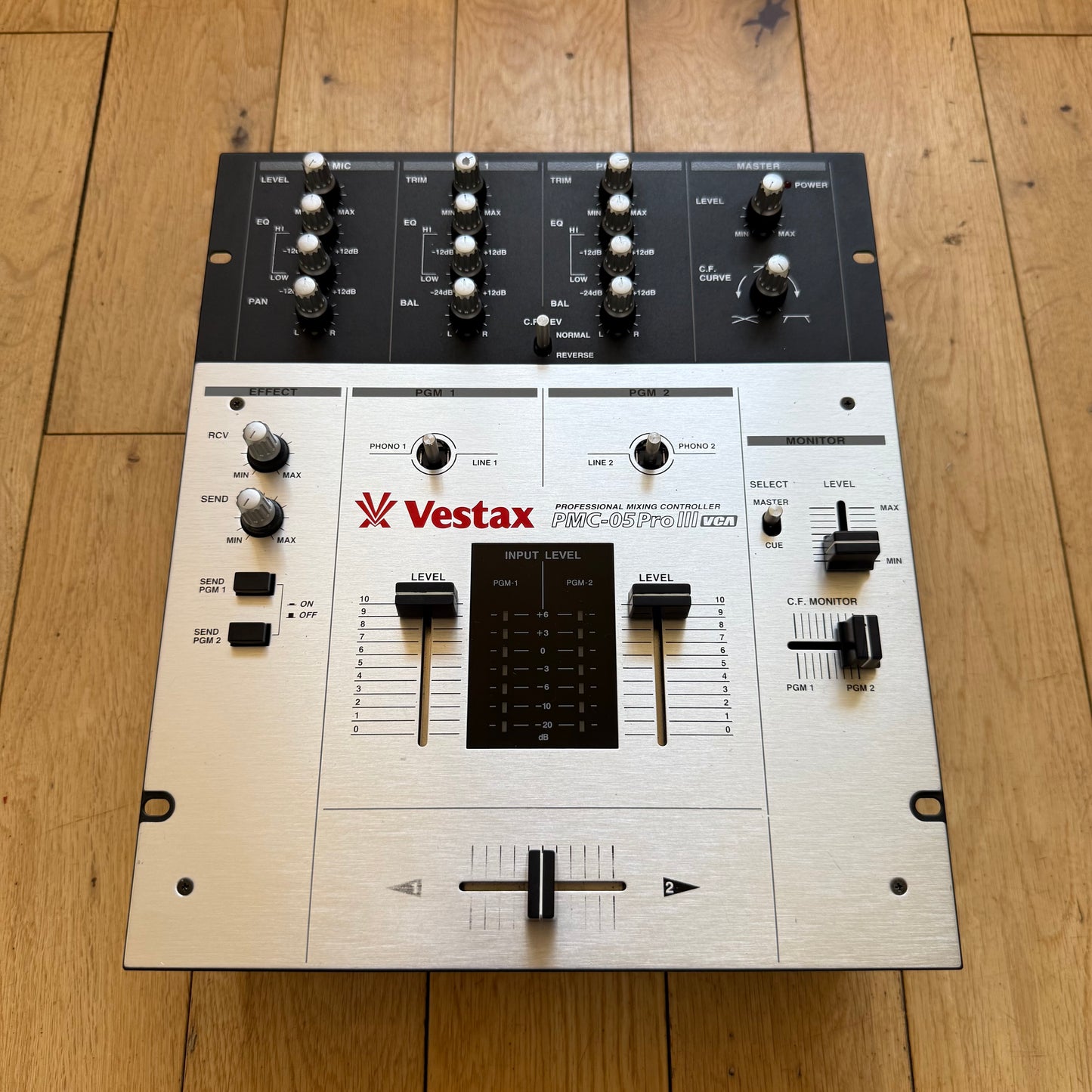 Vestax PMC-05 Pro III 3 VCA Clean Serviced Scratch DJ Mixer Inc AC-14 PSU