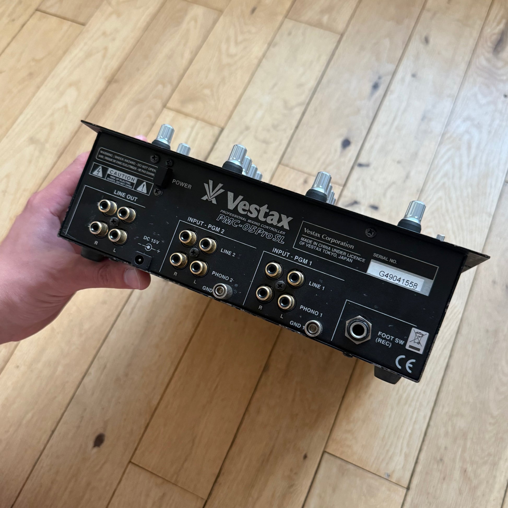 Vestax PMC-05 Pro SL Sampler Mixer | Serviced with PSU & Footswitch