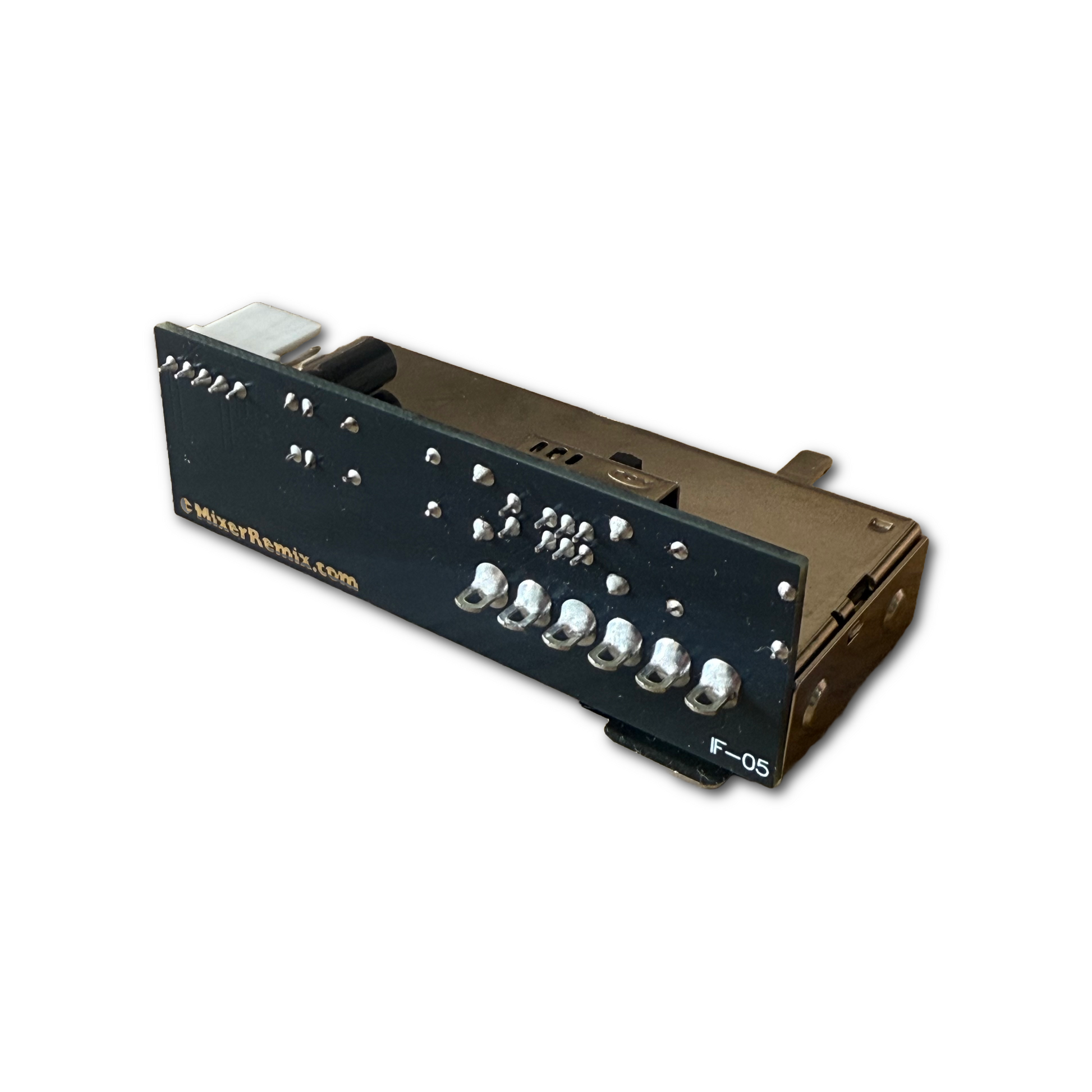 Underside view of a MixerRemix IF-05 replacement input fader.