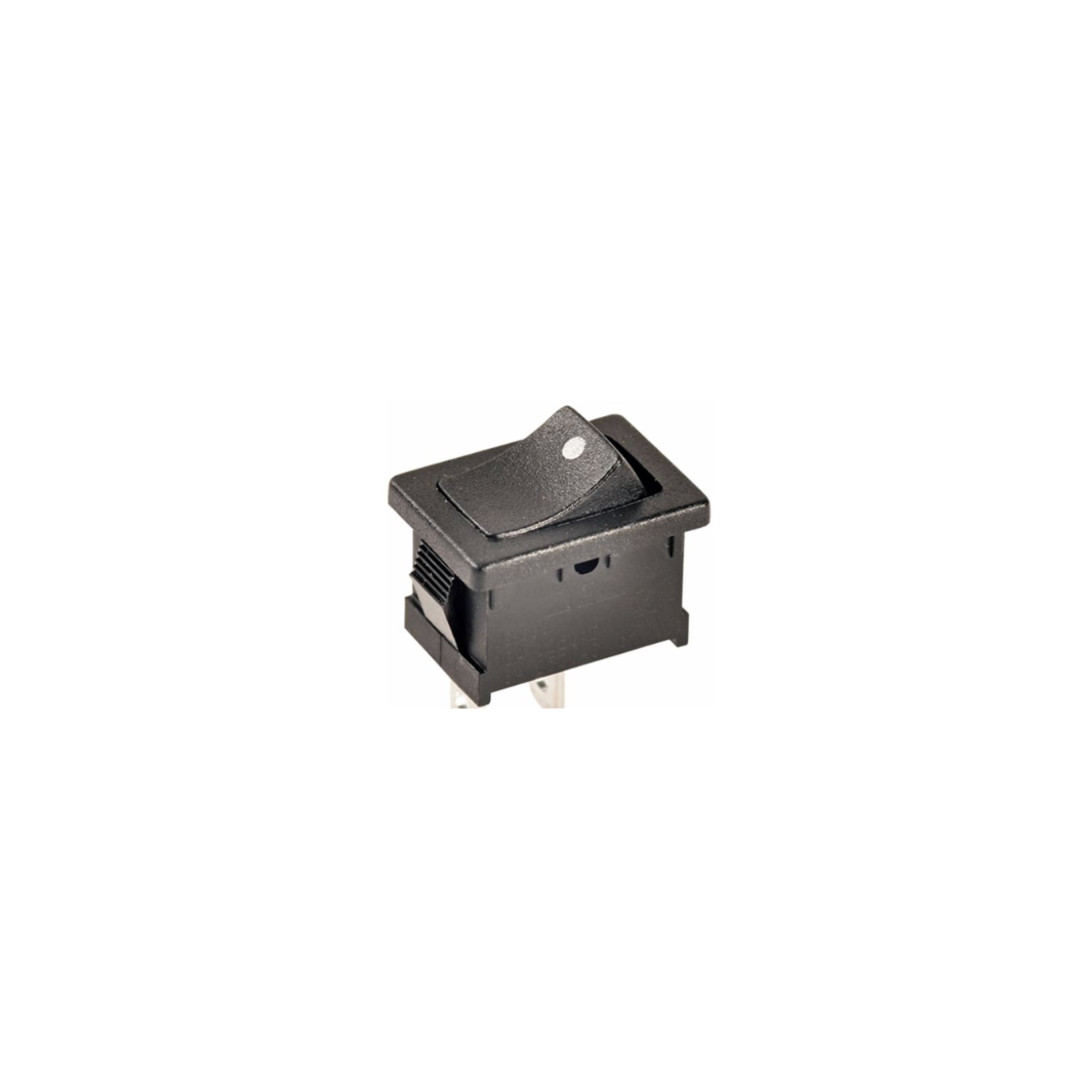 Black toggle switch on a white background