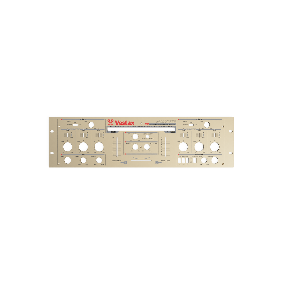 Vestax PMC-250 Reproduction Faceplate