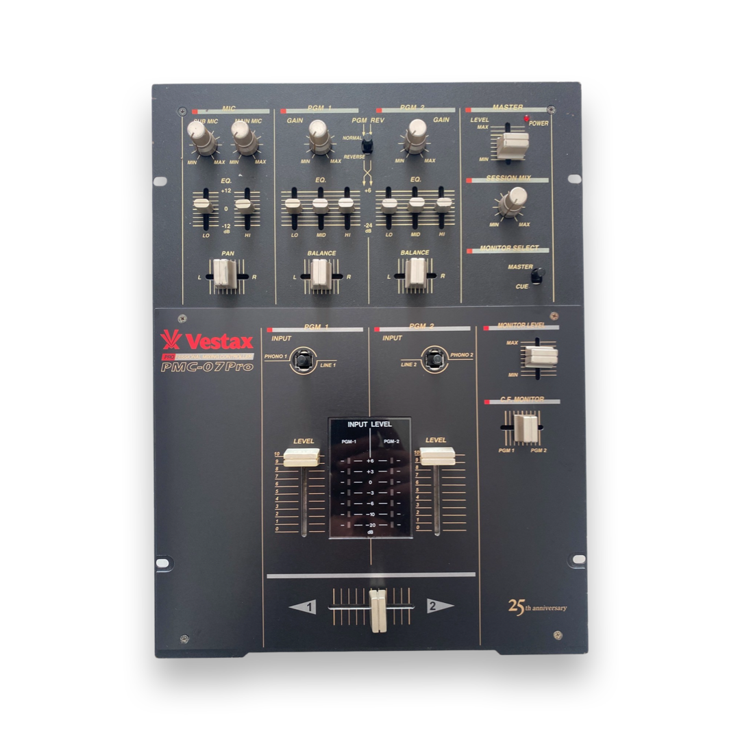 Vestax PMC-07 Pro Black 25th Anniversary Reproduction Faceplate