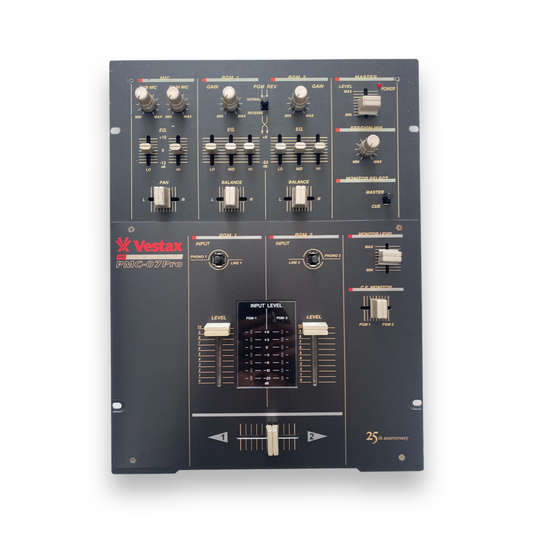 Vestax PMC-07 Pro Black 25th Anniversary Reproduction Faceplate