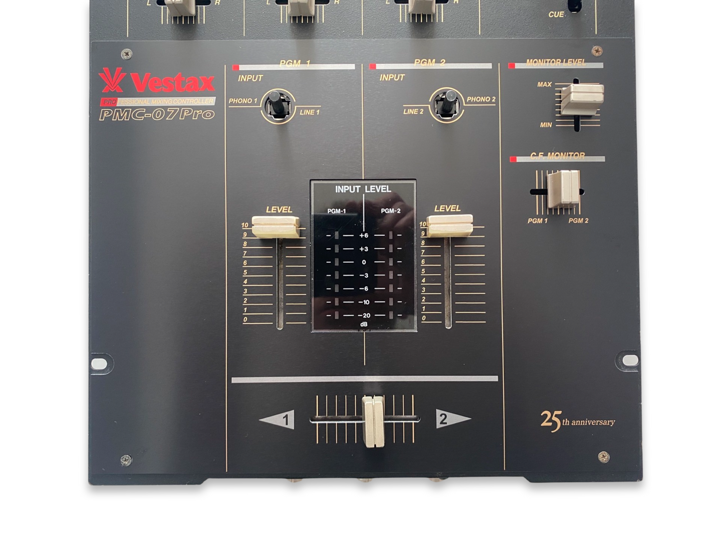 Vestax PMC-07 Pro Black 25th Anniversary Reproduction Faceplate