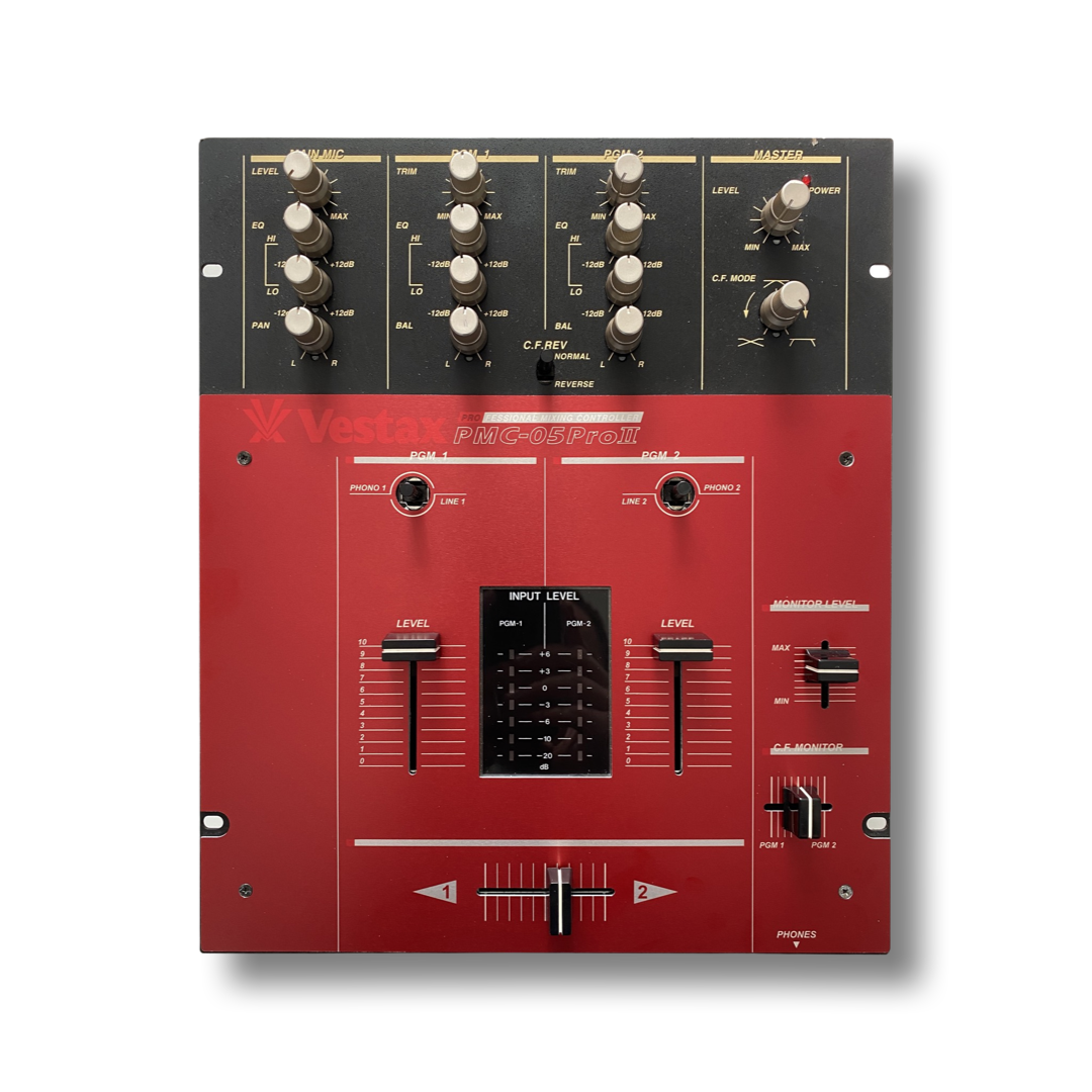 Vestax PMC-05 Pro II Red Reproduction Faceplate Vestax PMC-05 Pro II Red Reproduction Faceplate