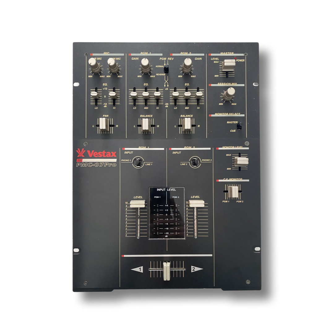 Vestax PMC-07 Pro Black Reproduction Faceplate Vestax PMC-07 Pro Black Reproduction Faceplate