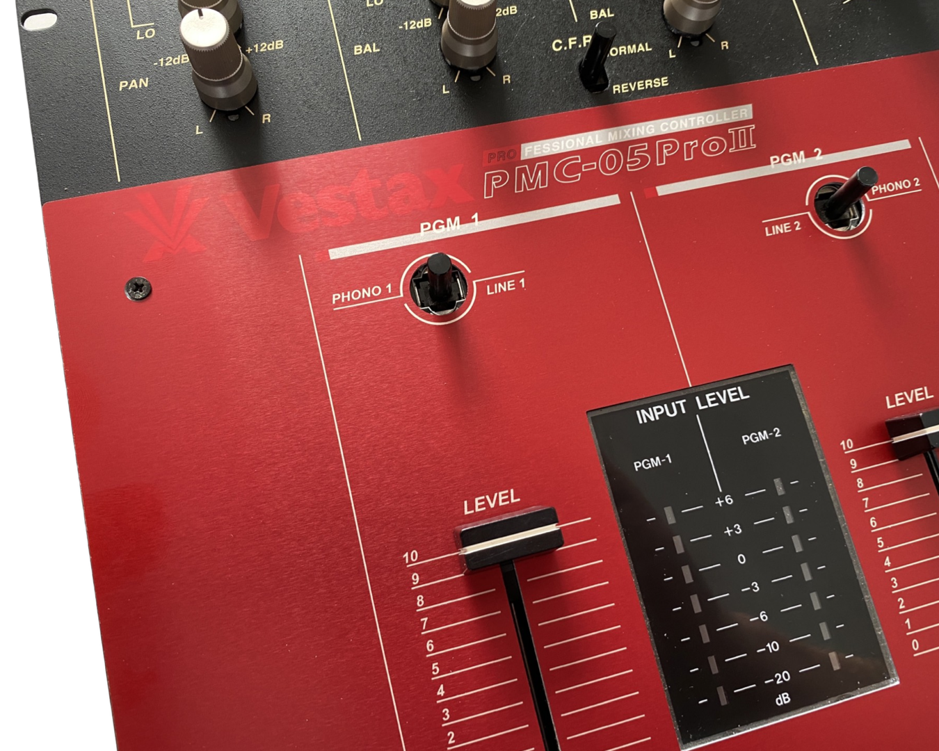 Vestax PMC-05 Pro II Red Reproduction Faceplate