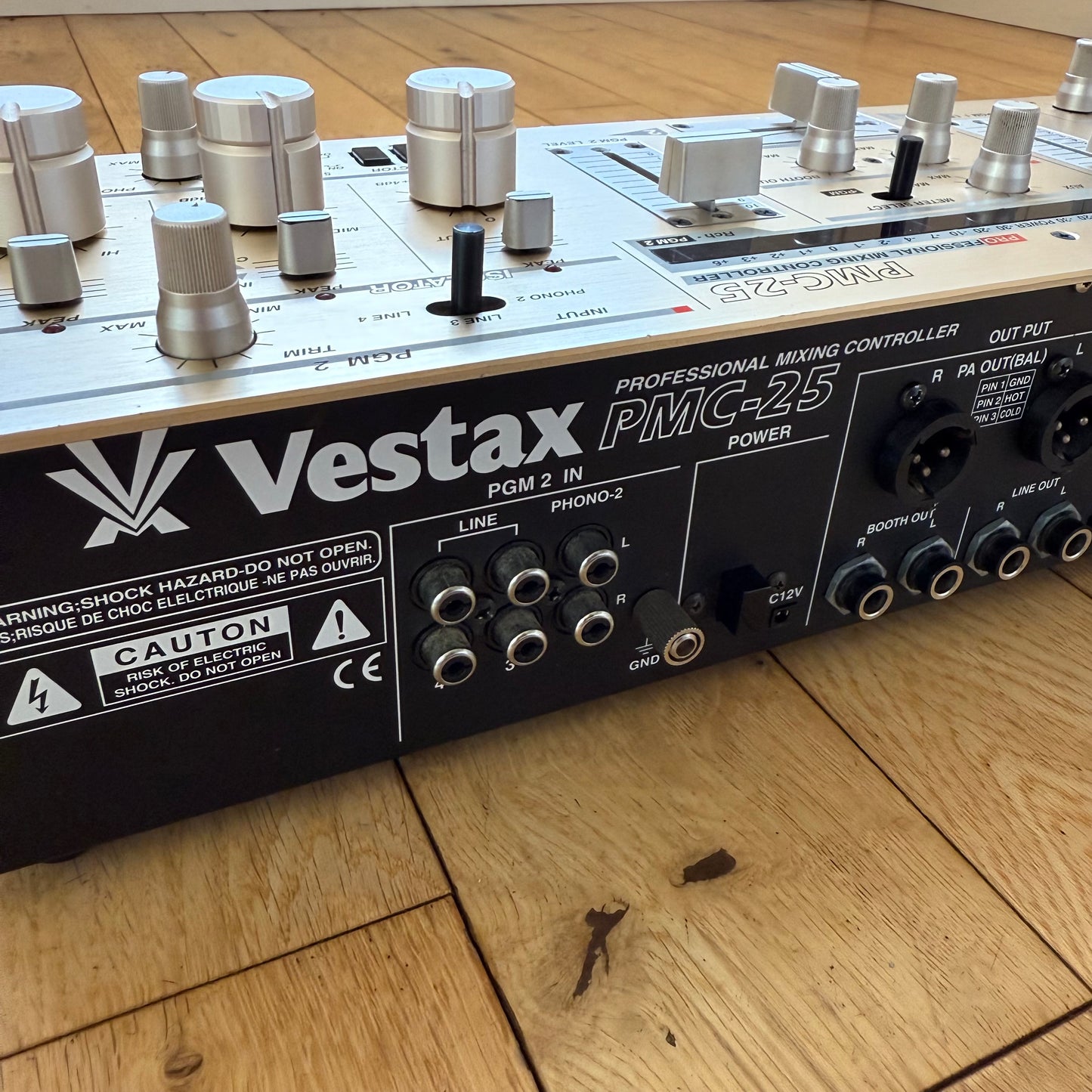 Vestax PMC-25 Serviced & Upgraded Rotary Rack Capable Mixer inc AC-12 PSU