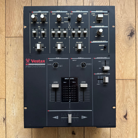 Vestax PMC-07 Pro Black MixerRemix Serviced Mixer inc AC-12 PSU S/N Unknown