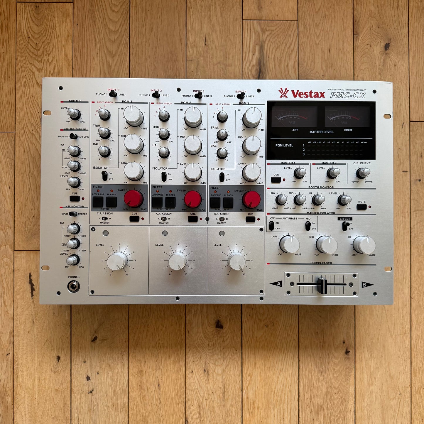 Vestax PMC-CX Rare Upgraded & Serviced Rotary Mixer Inc AC-20 PSU