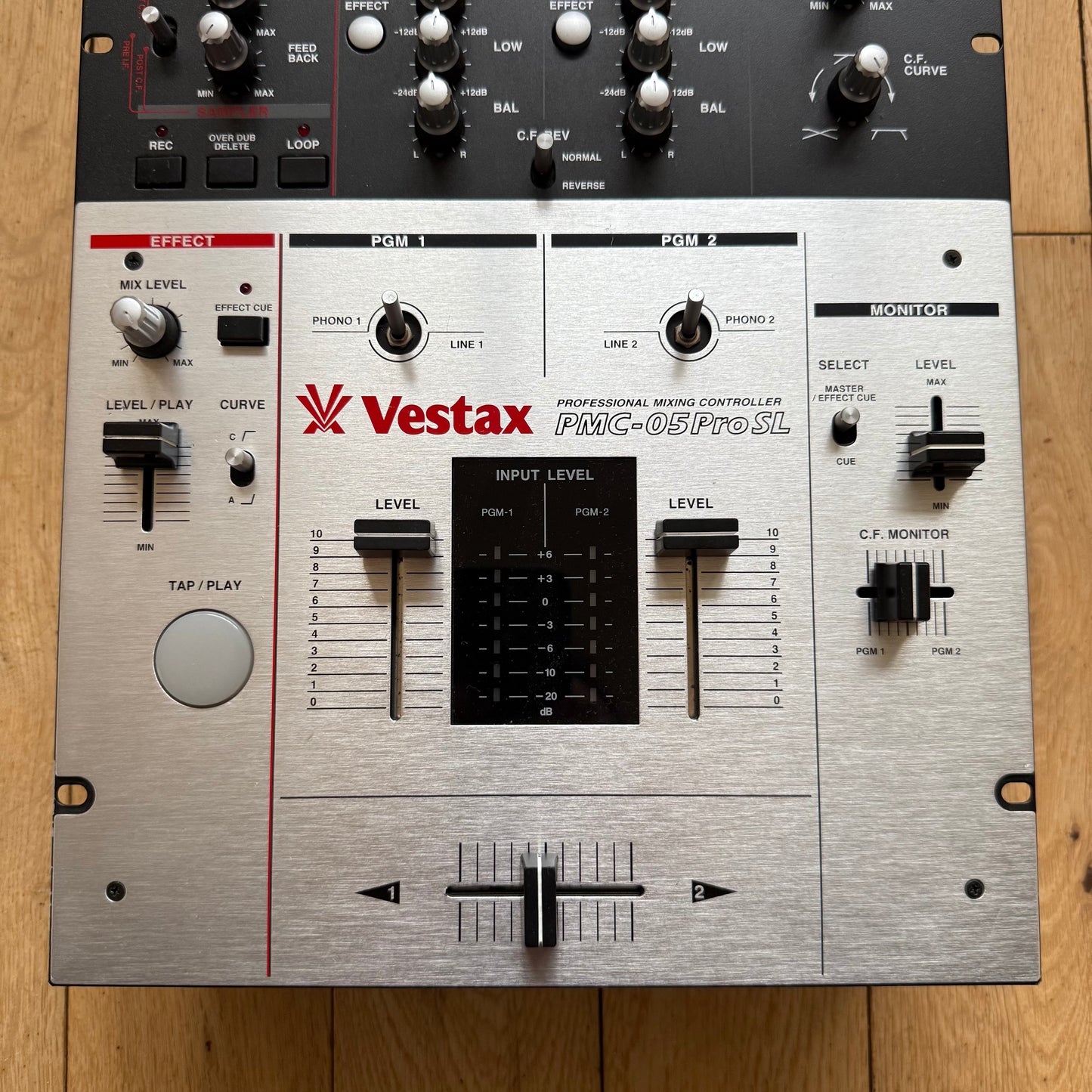 Vestax PMC-05 Pro SL Sampler Serviced Scratch DJ Mixer Inc DC-15 PSU and Footswitch