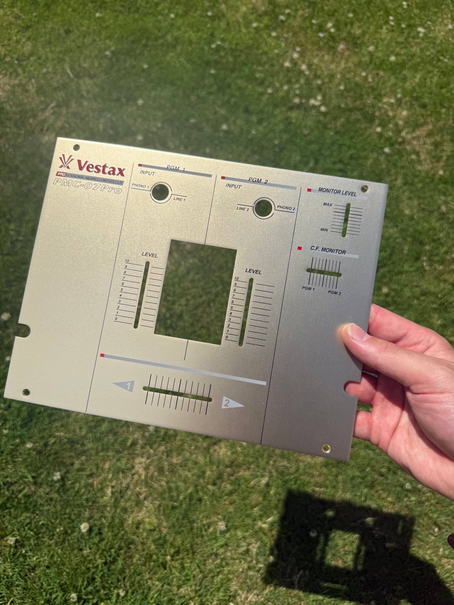 Vestax PMC-07 Pro Gold Champagne Reproduction Faceplate