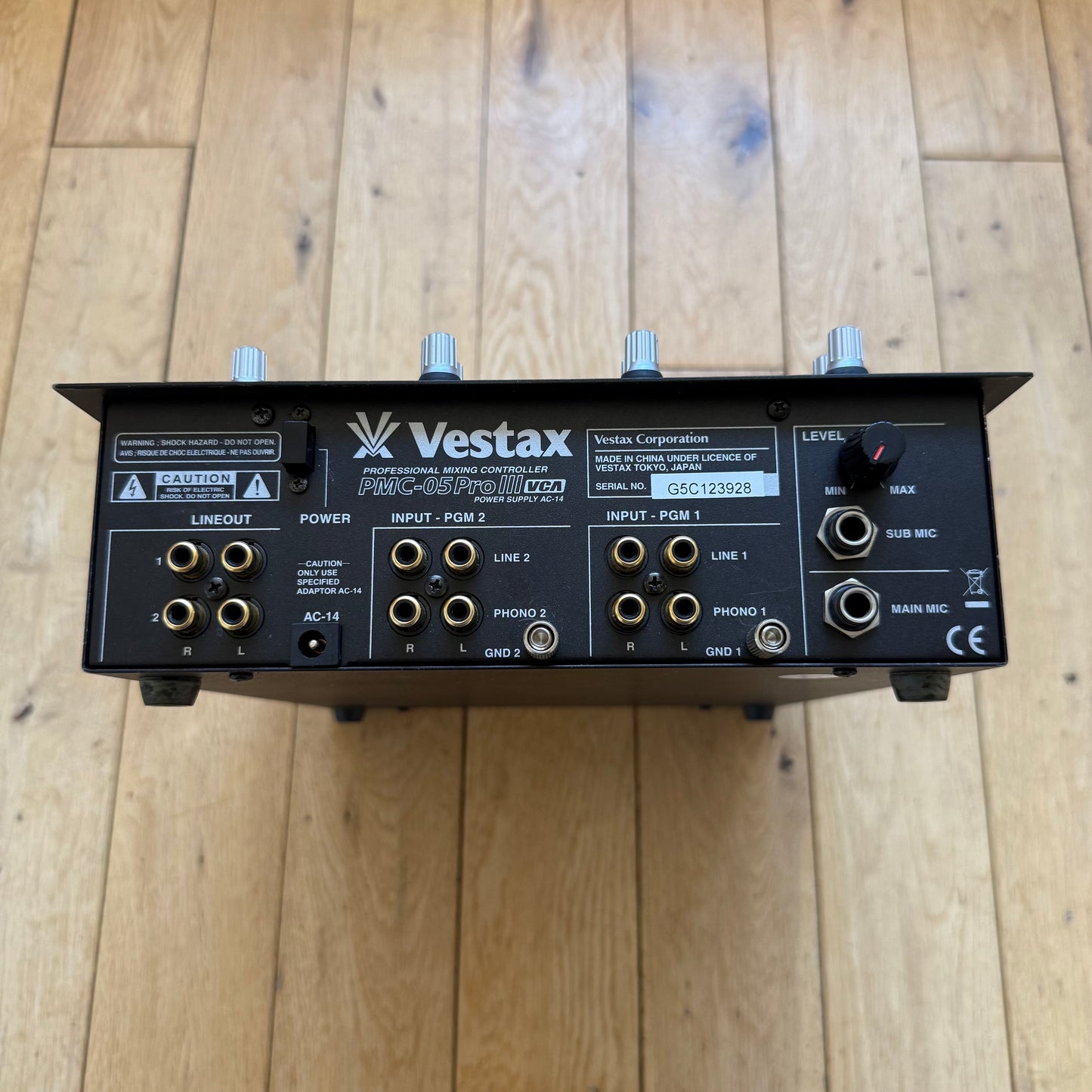 Vestax PMC-05 Pro III 3 VCA Clean Serviced Scratch DJ Mixer Inc AC-14 PSU