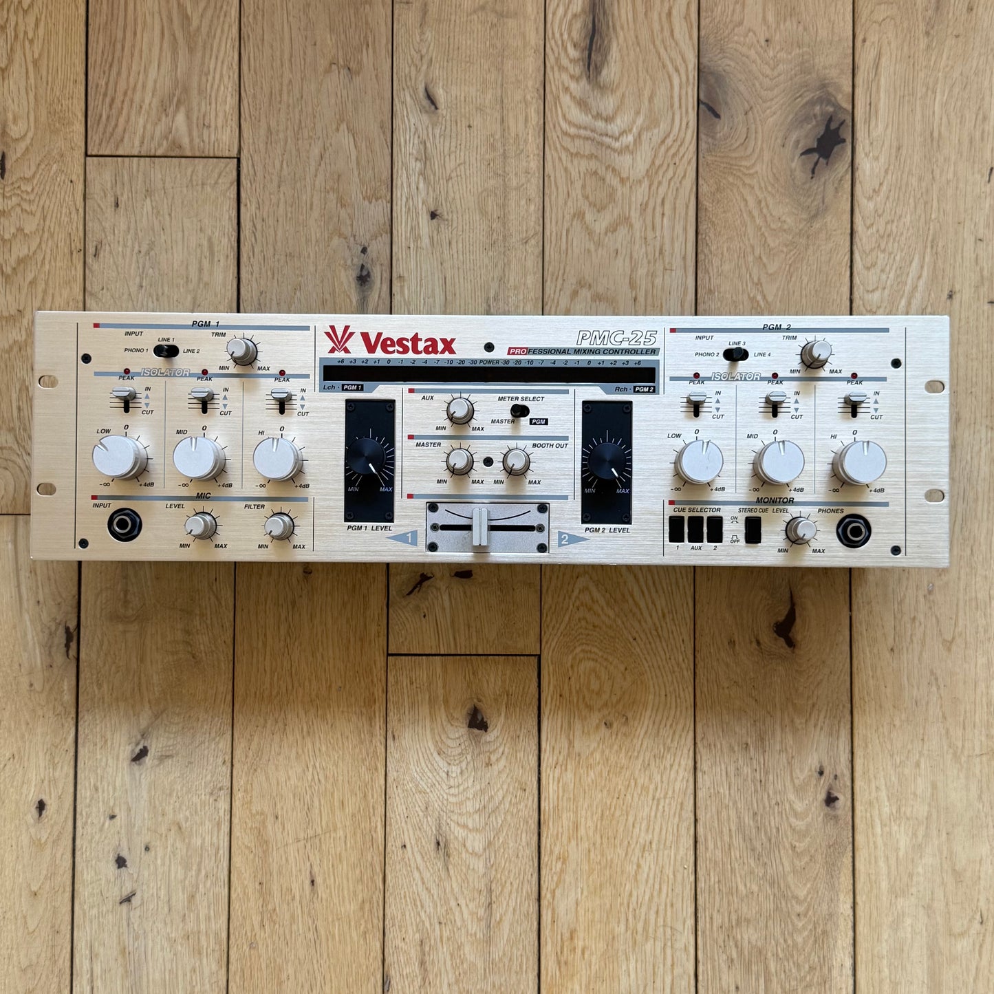 Vestax PMC-25 Serviced & Upgraded Rotary Rack Capable Mixer inc AC-12 PSU