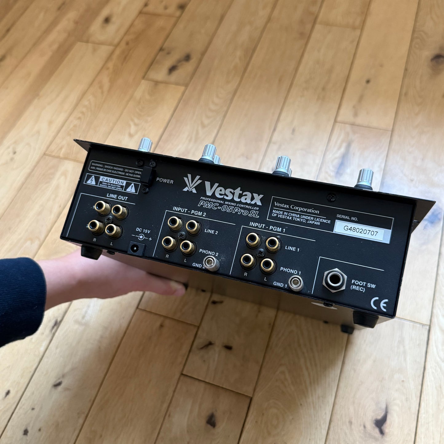 Vestax PMC-05 Pro SL Sampler Serviced Scratch DJ Mixer Inc DC-15 PSU and Footswitch