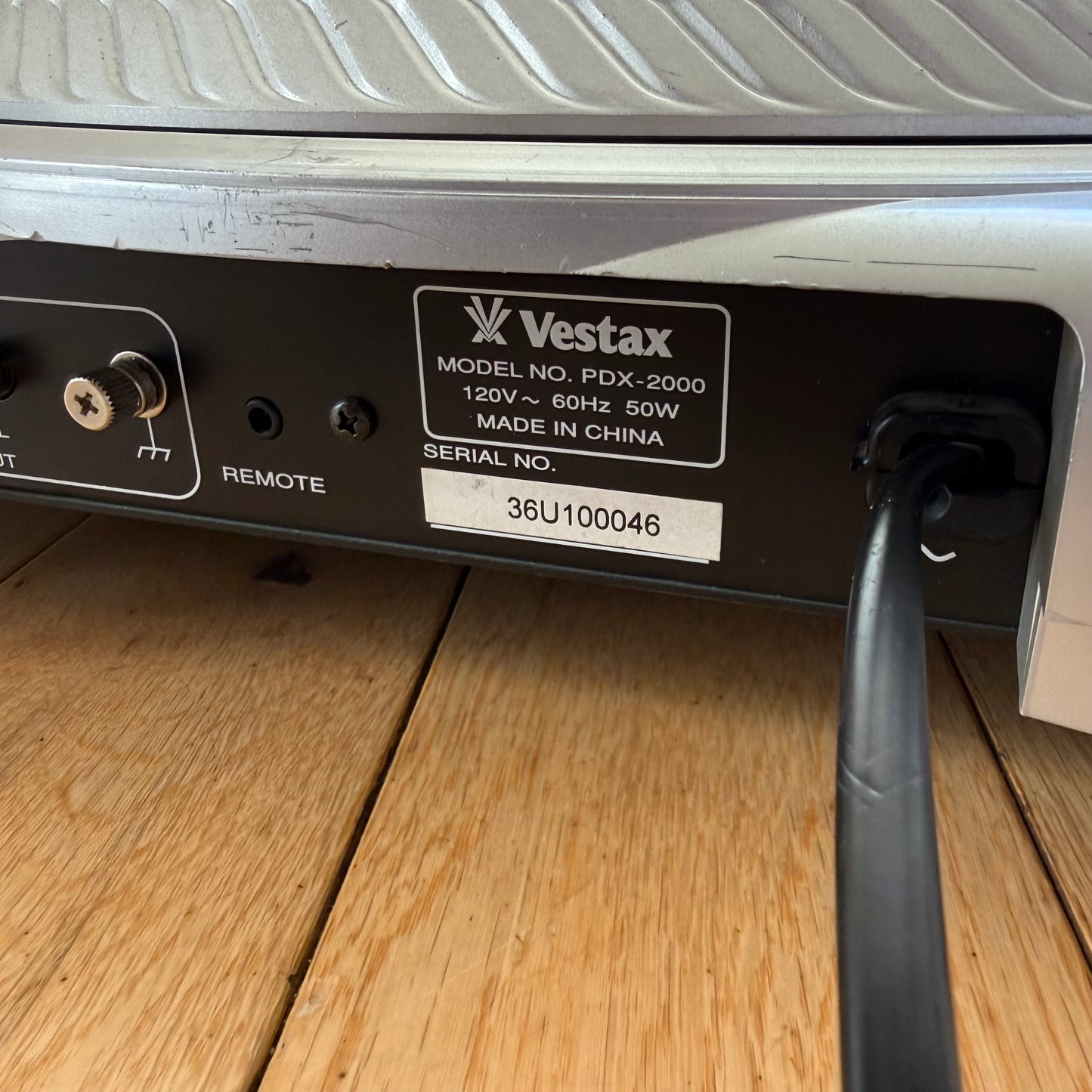 Vestax PDX-2000 Fully Serviced DJ Turntable Deck S/N 36U100046