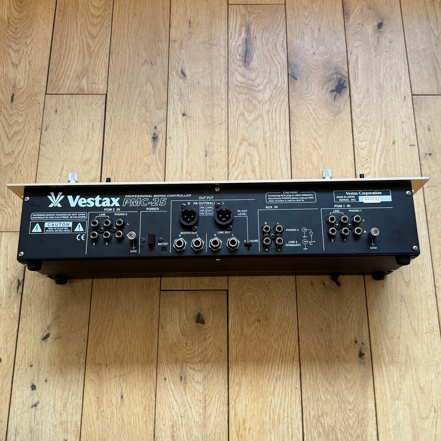 Vestax PMC-25 Serviced & Upgraded Rotary Rack Capable Mixer inc AC-12 PSU