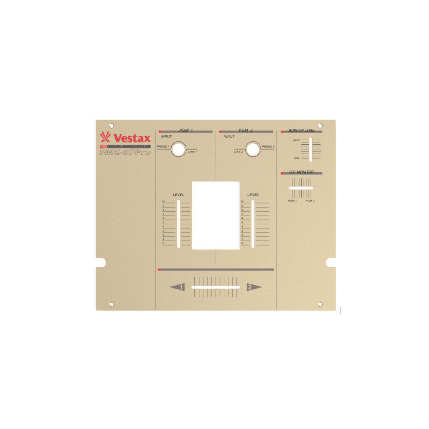 Vestax PMC-07 Pro Gold Champagne Reproduction Faceplate