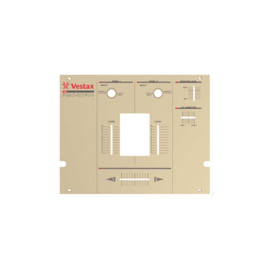 Vestax PMC-07 Pro Gold Champagne Reproduction Faceplate
