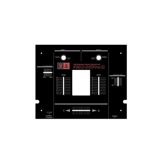 Vestax PMC-05 Pro Q Black Red Reproduction Faceplate