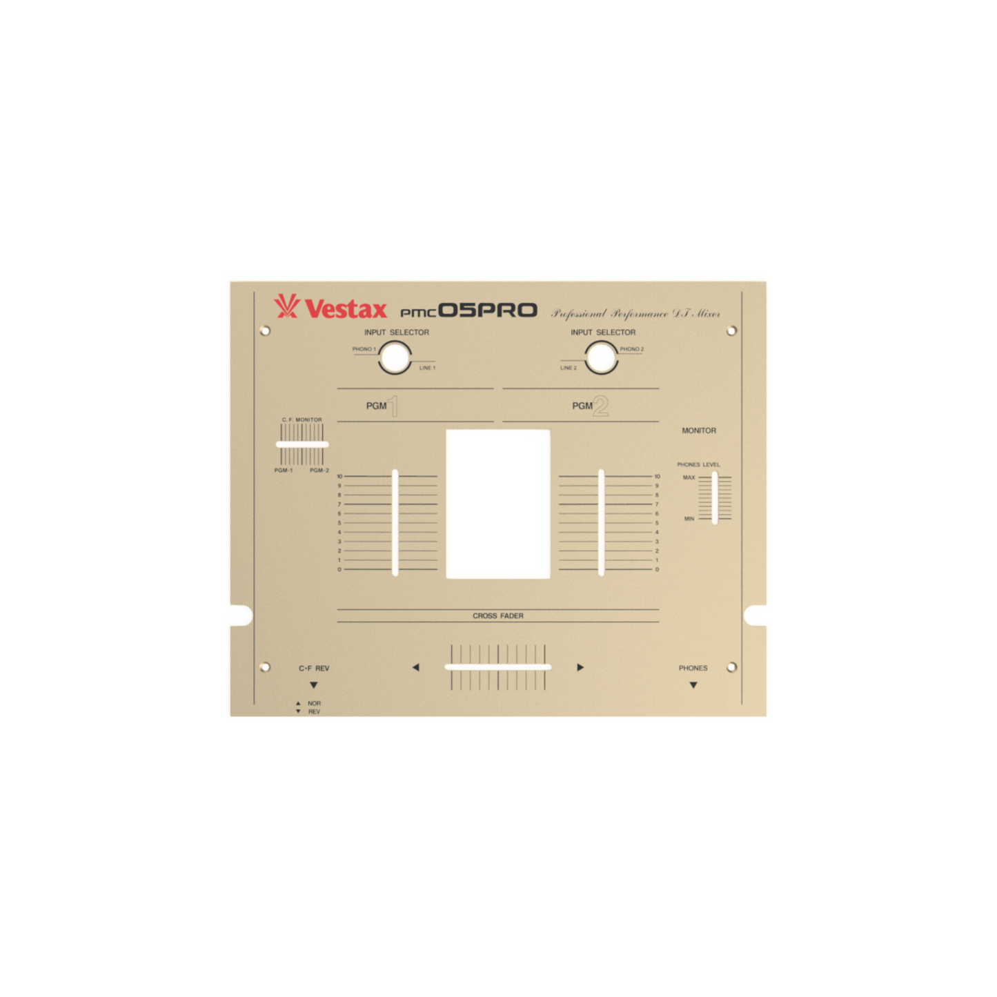 Vestax PMC-05 Pro Q Gold Reproduction Faceplate