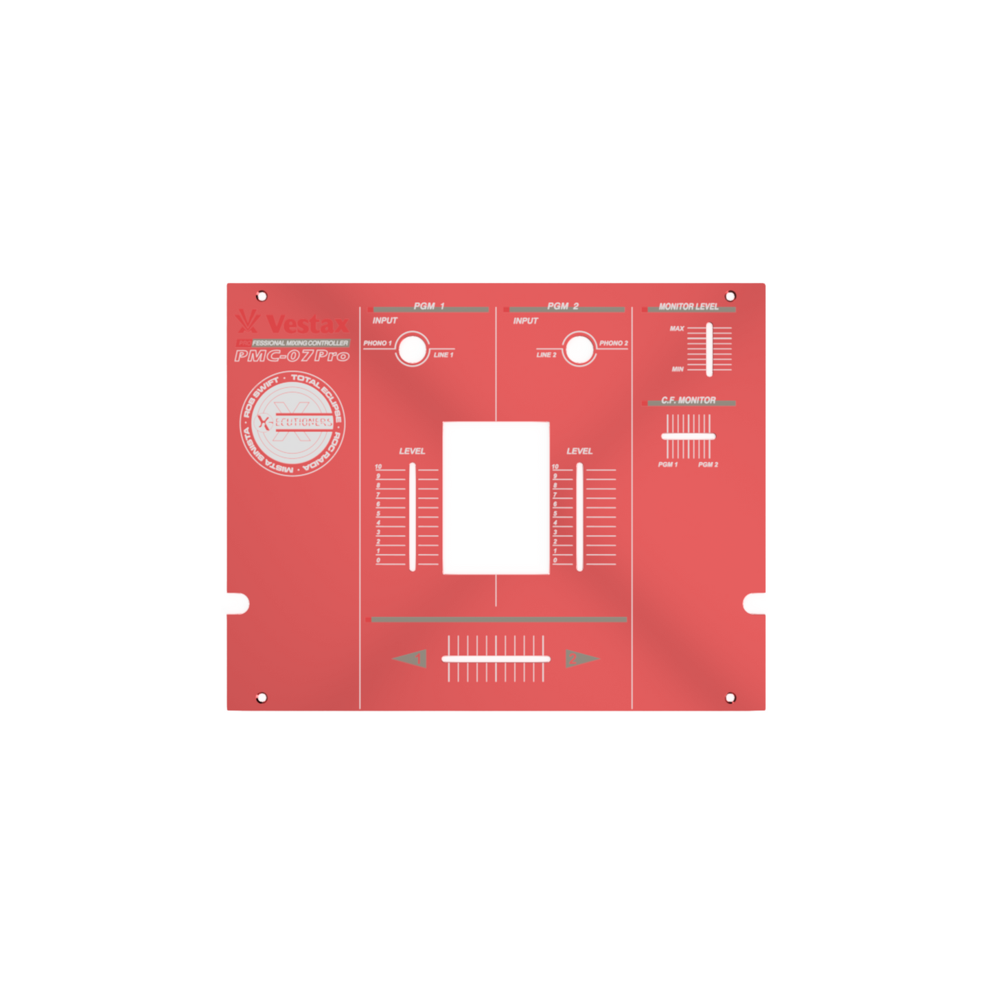 Vestax PMC-07 Pro X-ecutioners Edition Reproduction Faceplate