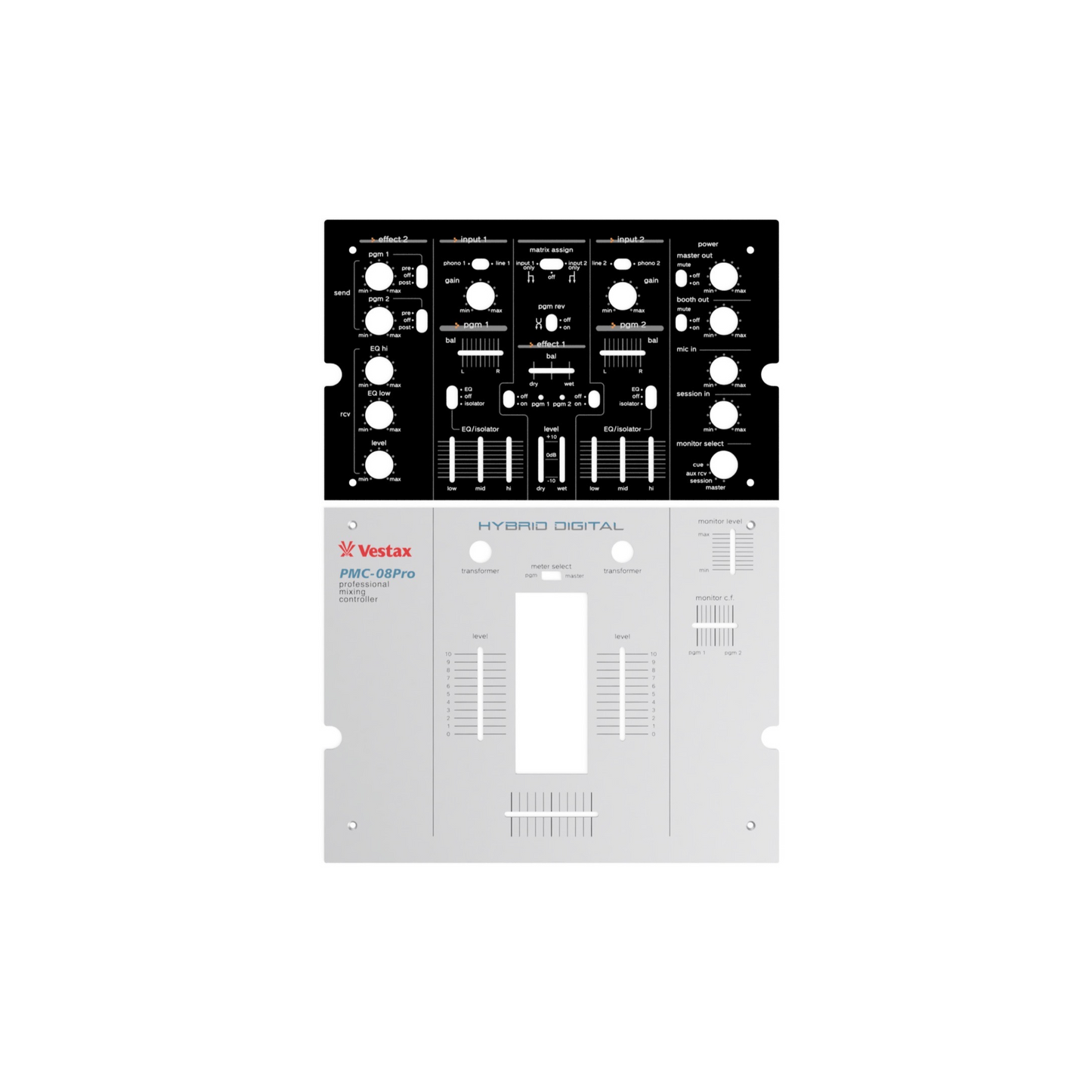 Vestax PMC-08 Reproduction Faceplate